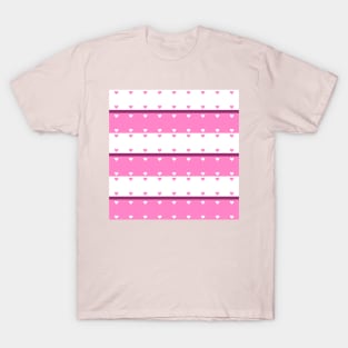 HEARTS In A Row Happy Valentines Day T-Shirt